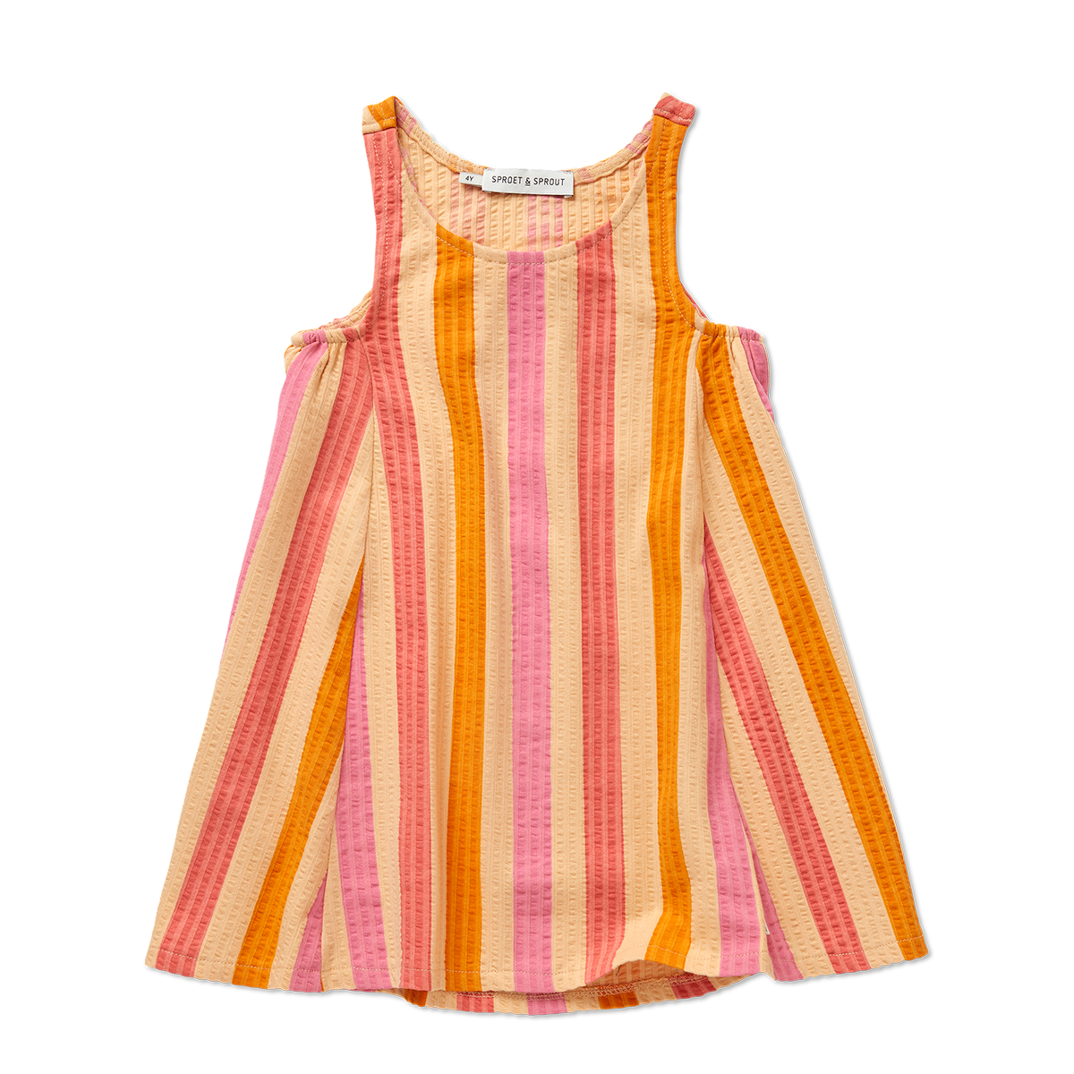 Sleeveless Dress Stripes Nectarine Sproet & Sprout