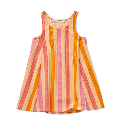 Sleeveless Dress Stripes Nectarine Sproet & Sprout