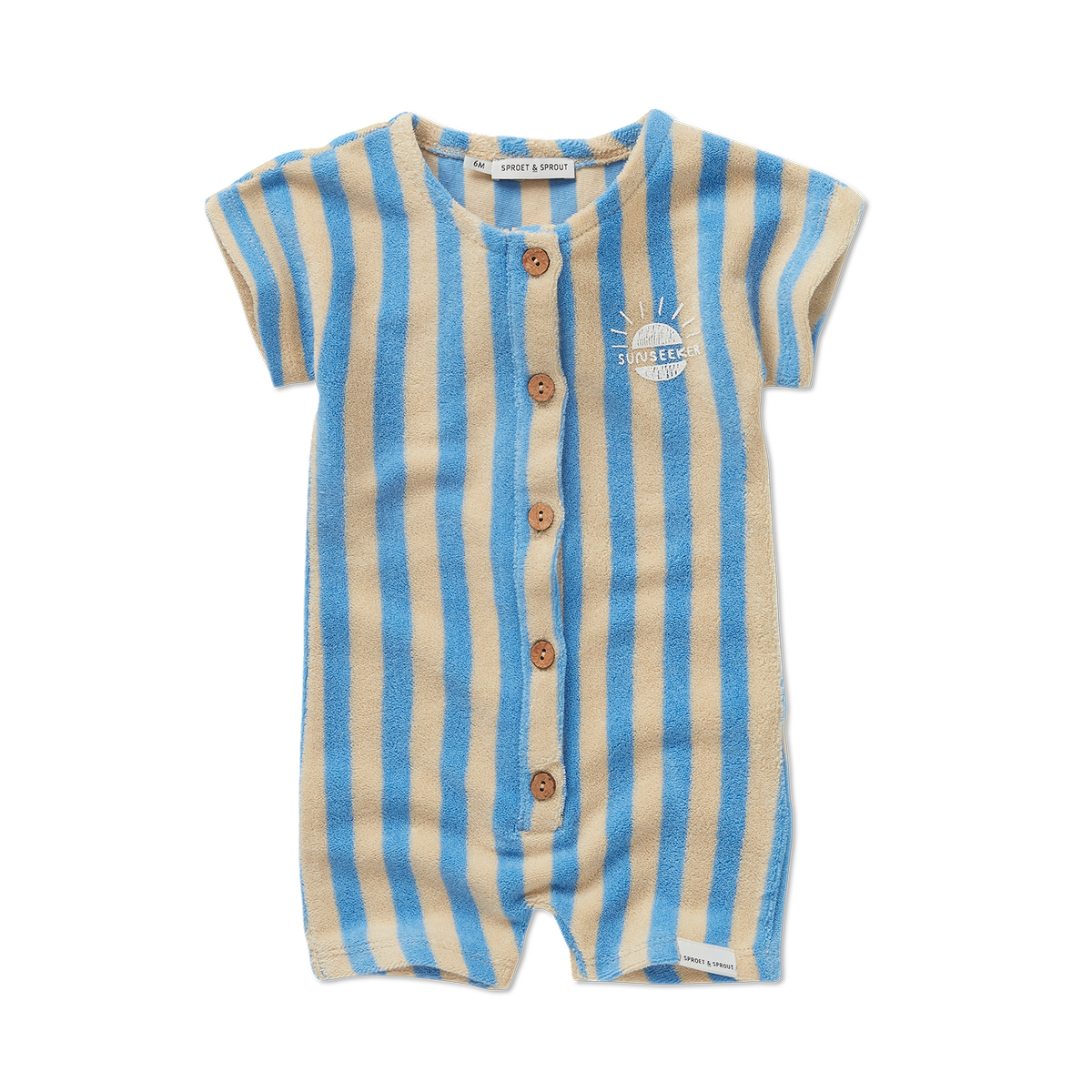 Onesie Terry Stripes Sesame Sproet & Sprout