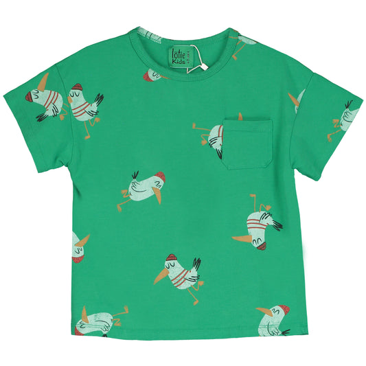 T-Shirt Seagulls Allover Green Lötiekids
