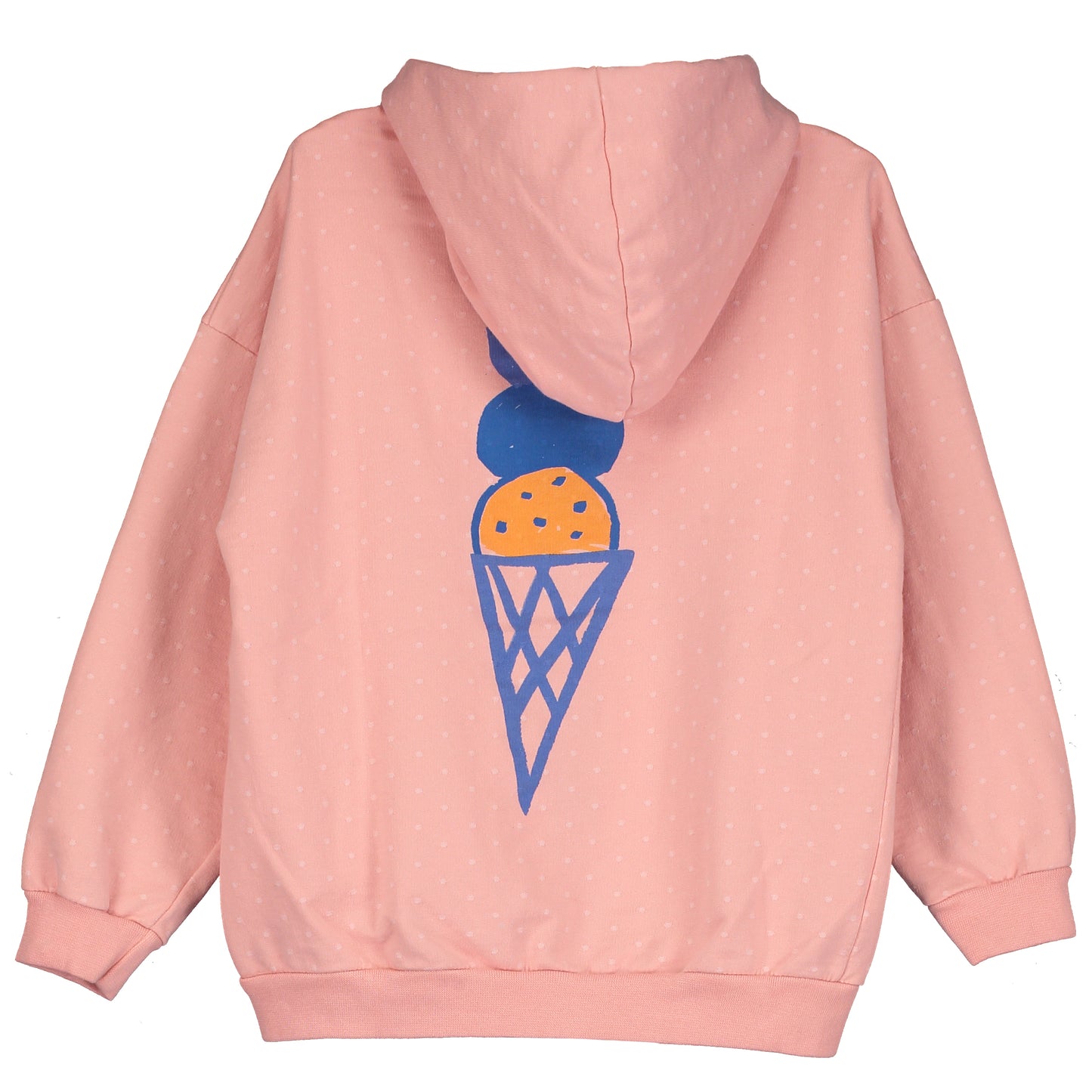 Hooded Sweatshirt Ice Cream Pale Pink Lötiekids