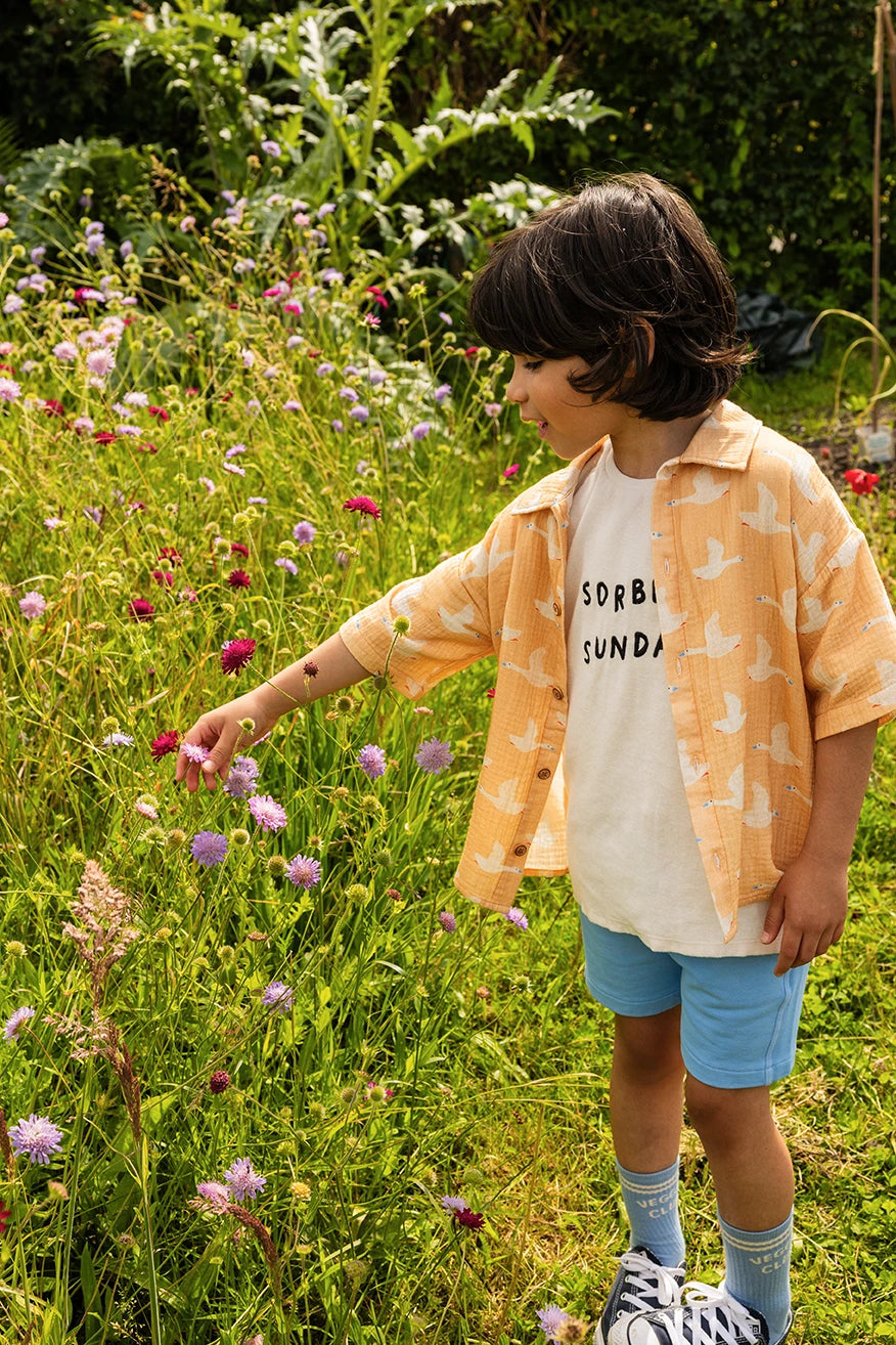 Shirt Goose Print Nectarine Sproet & Sprout