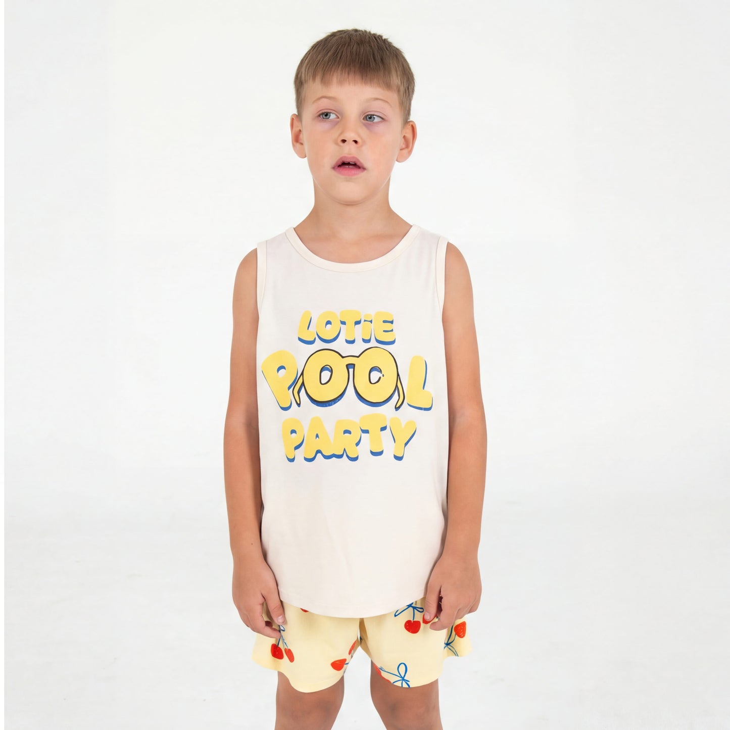 Tanktop Pool Party Off White Lötiekids