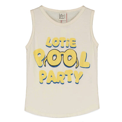 Tanktop Pool Party Off White Lötiekids