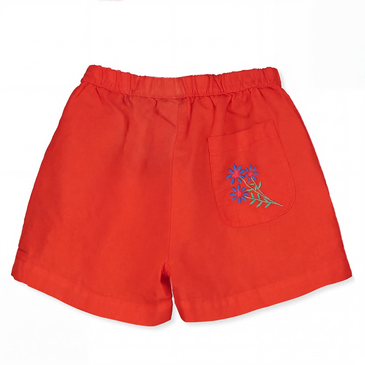 Linen Shorts Coral Red Lötiekids