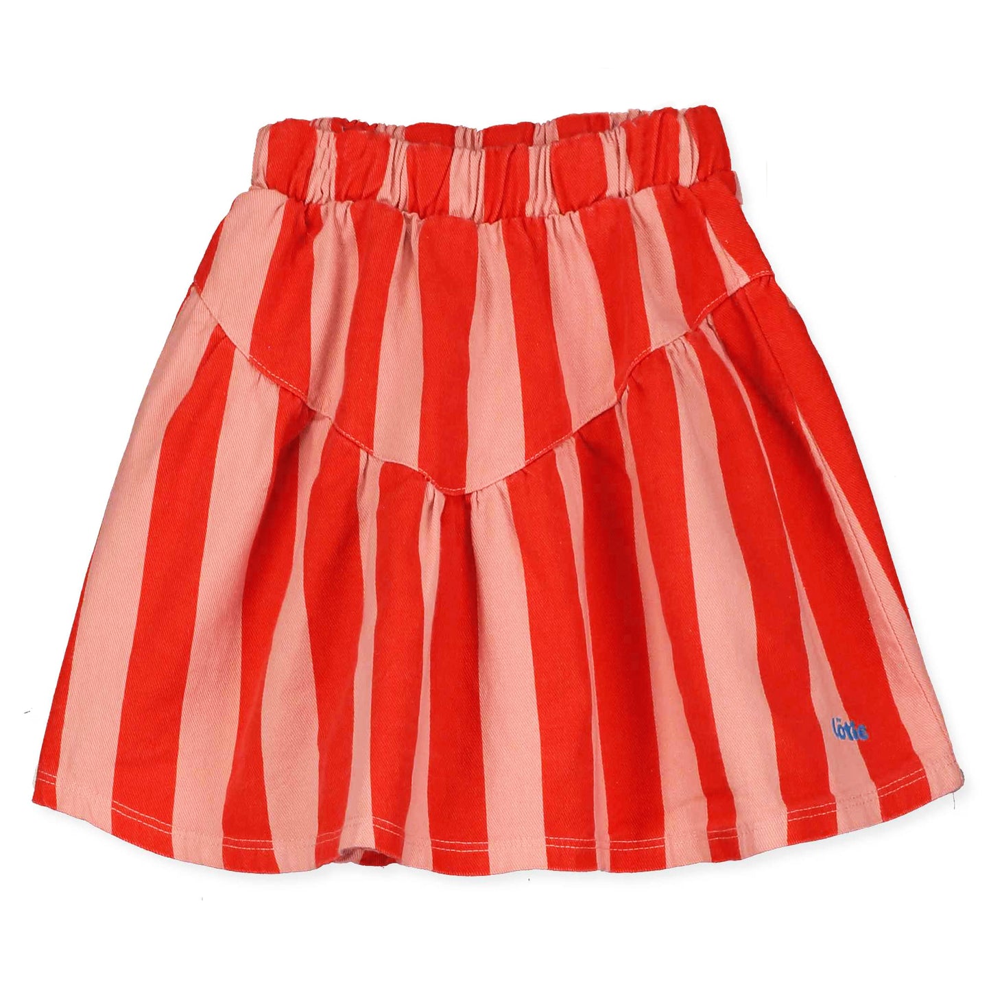 Woven Twill Skirt Stripes Clay Pink Lötiekids