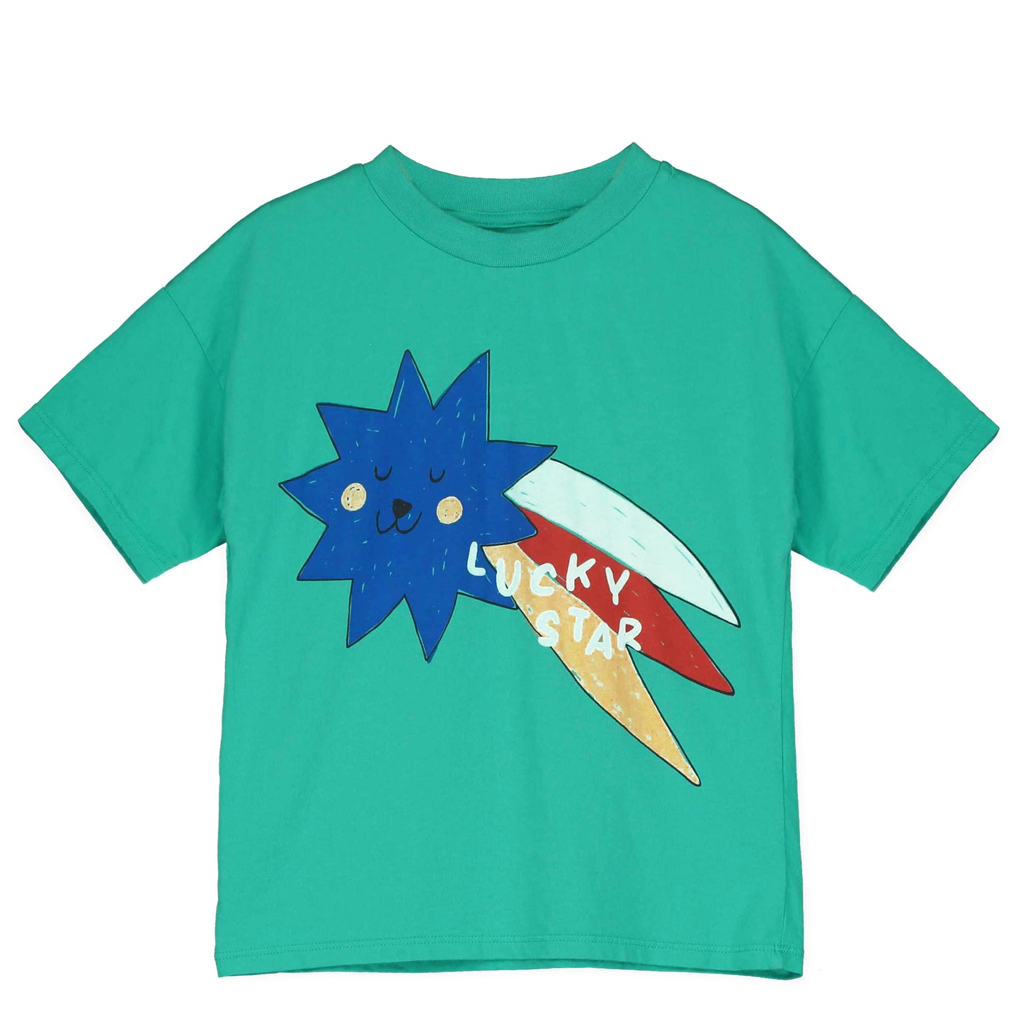 Wide Fit T-Shirt Big Lucky Star Green Lötiekids