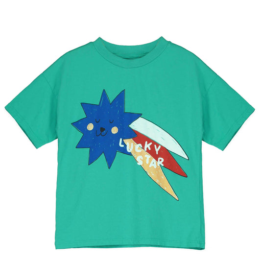 Wide Fit T-Shirt Big Lucky Star Green Lötiekids