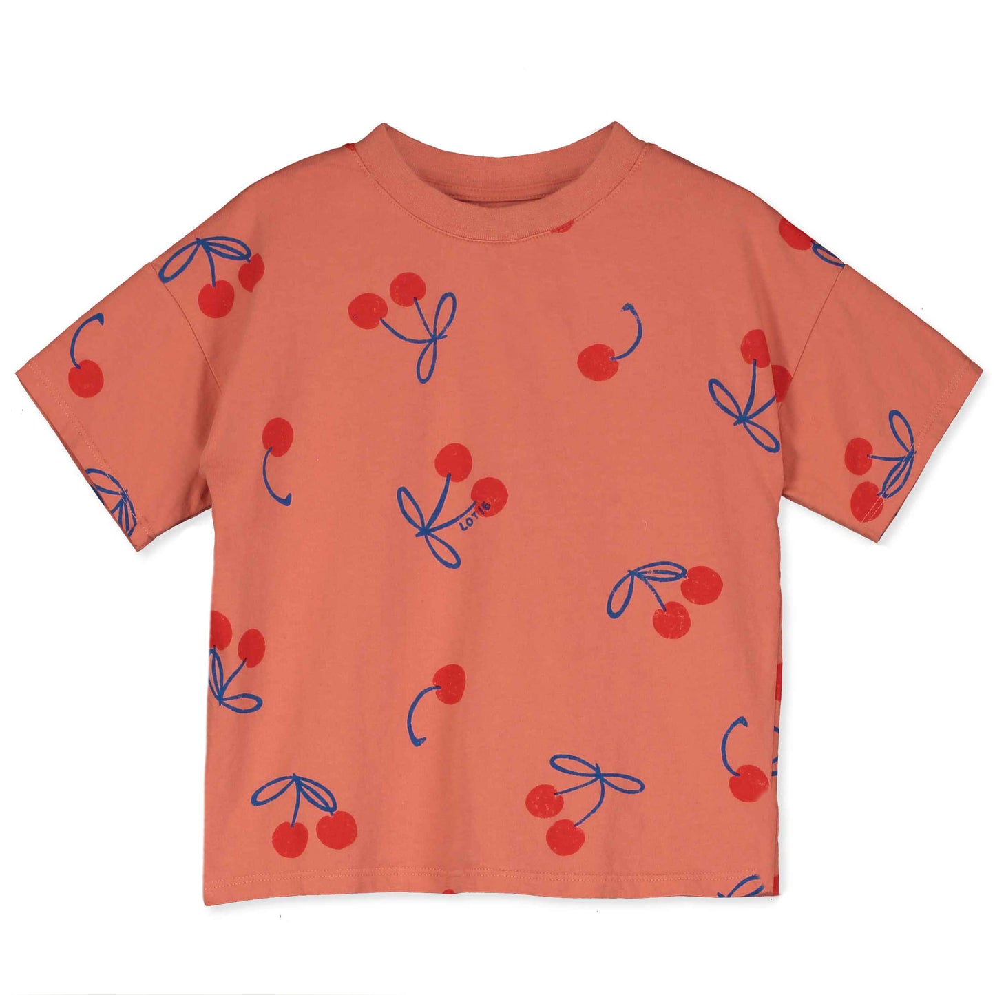 Wide Fit T-Shirt Cherries Allover Papaya Lötiekids