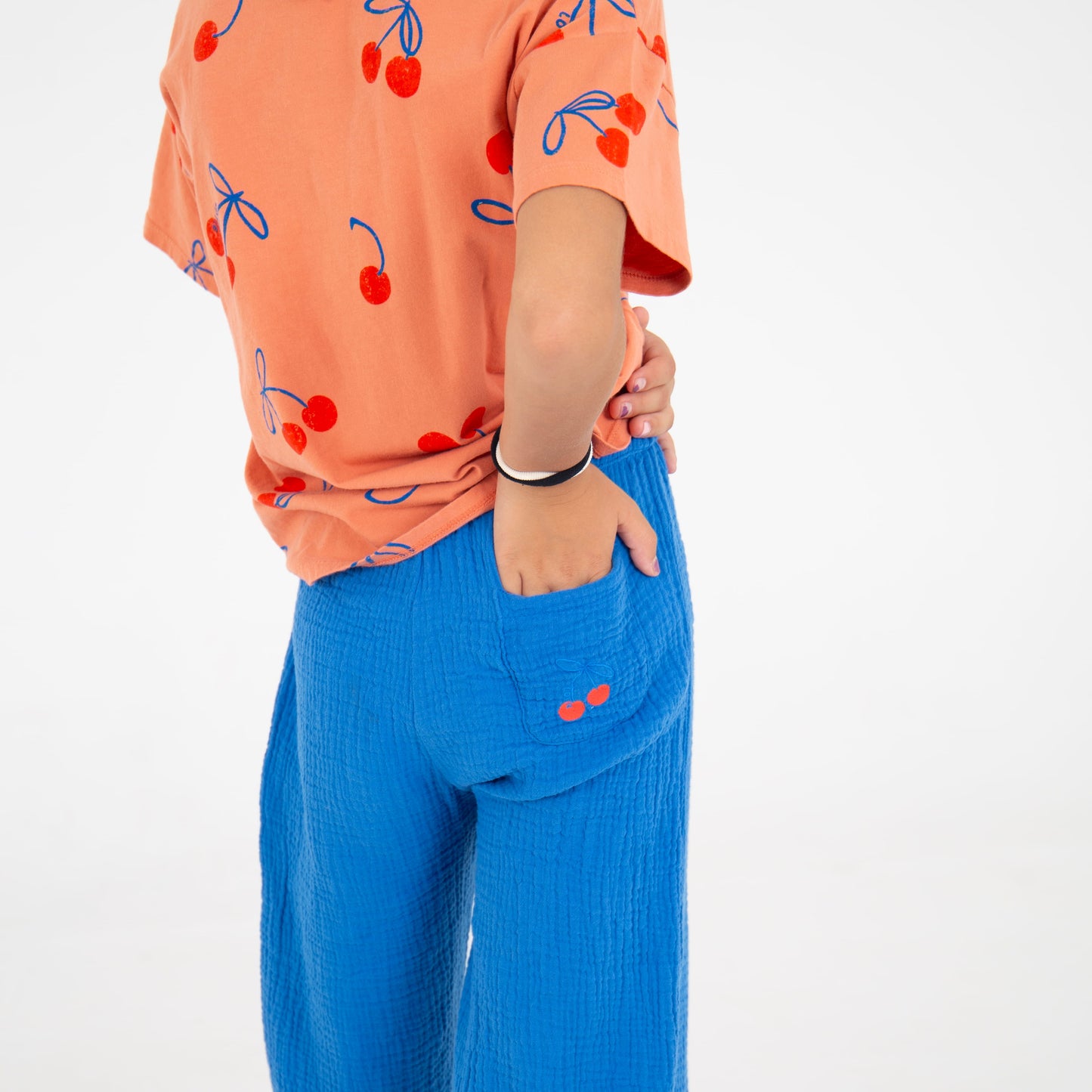Wide Fit T-Shirt Cherries Allover Papaya Lötiekids
