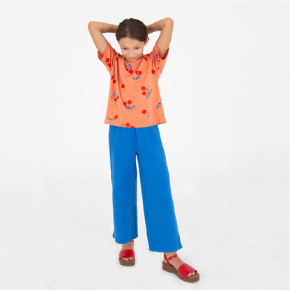 Wide Fit T-Shirt Cherries Allover Papaya Lötiekids