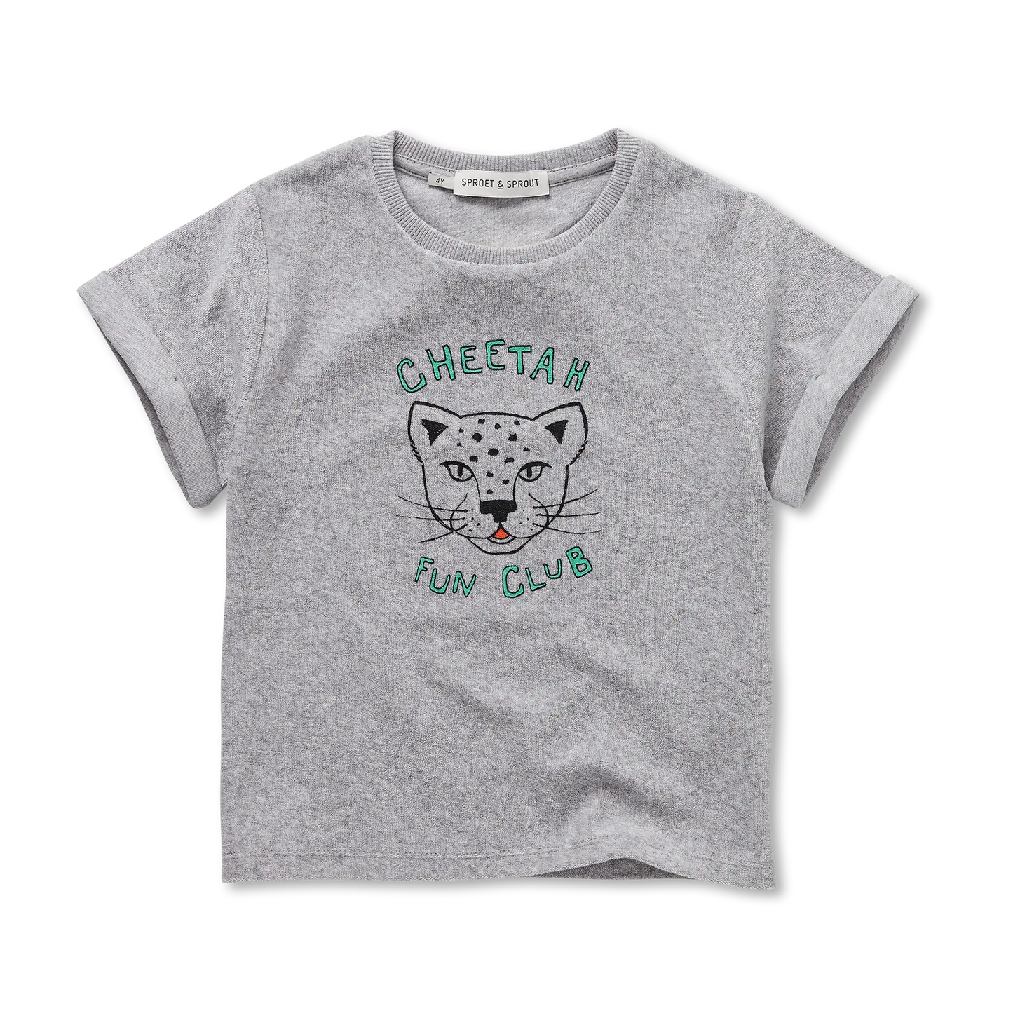 Terry T-Shirt Cheetah Grey Melee Sproet & Sprout