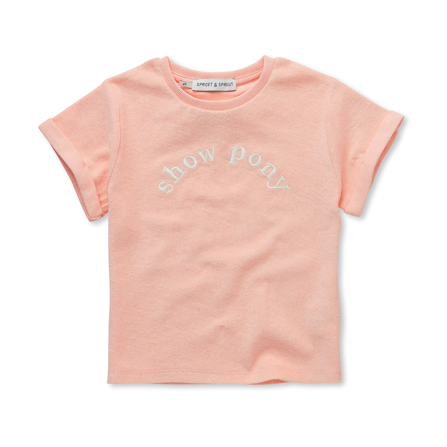 Terry T-Shirt Show Pony Blush Pink Sproet & Sprout