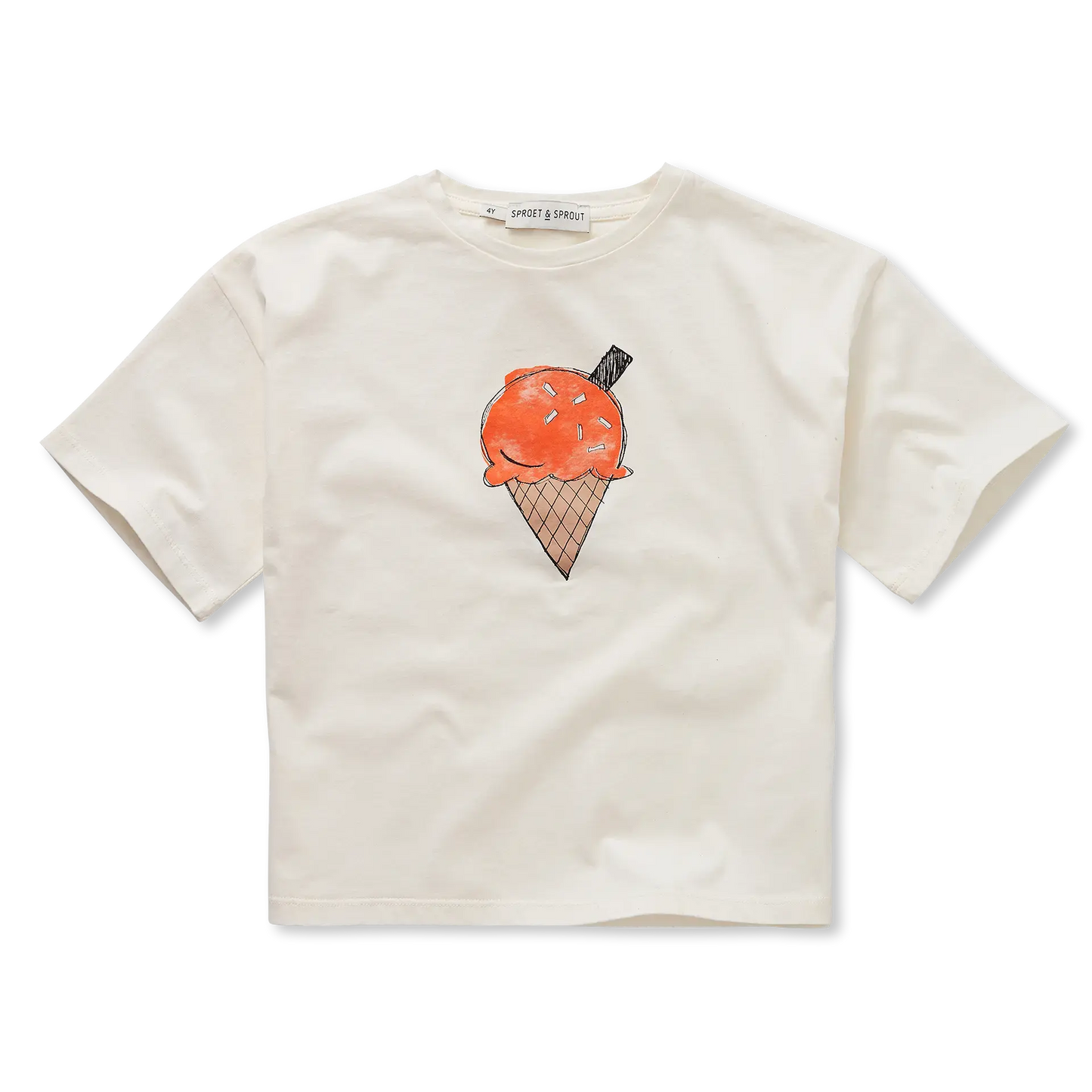 T-Shirt Ice Cream Off White Sproet & Sprout