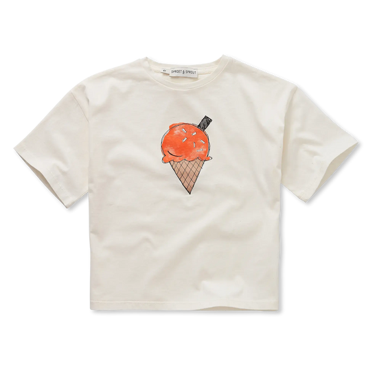 T-Shirt Ice Cream Off White Sproet & Sprout