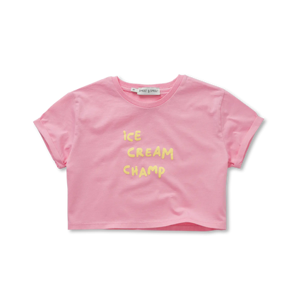 Boxy T-Shirt Ice Cream Podium Pink Sproet & Sprout