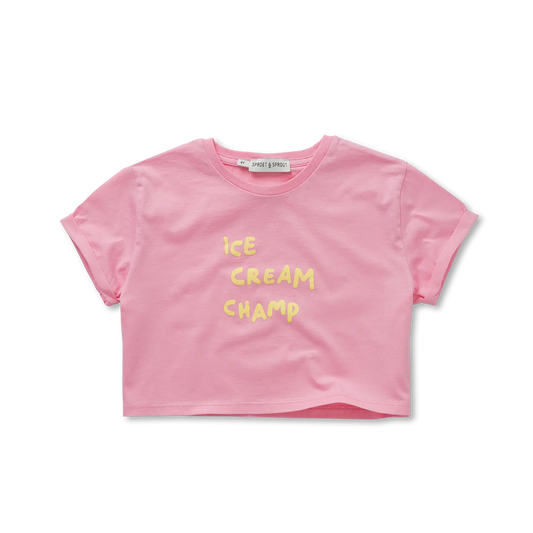 Boxy T-Shirt Ice Cream Podium Pink Sproet & Sprout