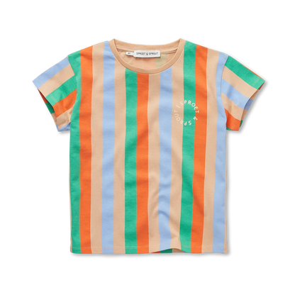 T-Shirt Vertical Stripes Sand Sproet & Sprout
