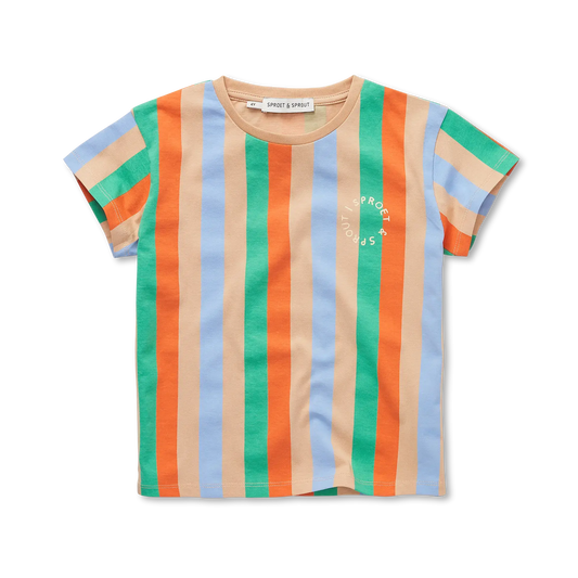 T-Shirt Vertical Stripes Sand Sproet & Sprout