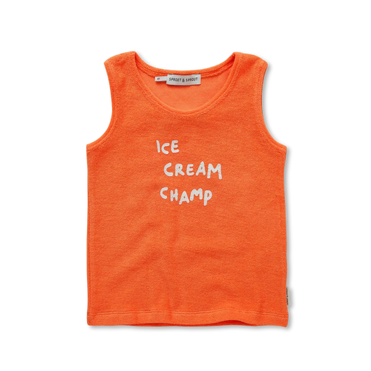 Tanktop Boys Orange Ice Cream Champ Sproet & Sprout