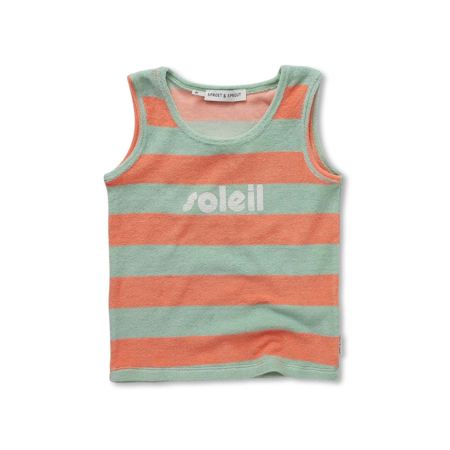 Tanktop Boys Stripes Soleil Silt Green Sproet & Sprout