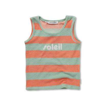 Tanktop Boys Stripes Soleil Silt Green Sproet & Sprout