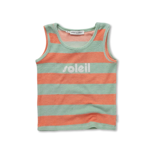 Tanktop Boys Stripes Soleil Silt Green Sproet & Sprout
