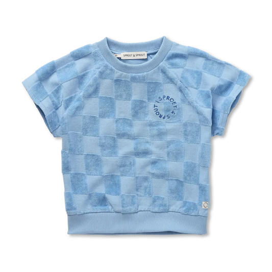 Raglan Sweatshirt Shortsleeve Terry Blocks Forever Blue Sproet & Sprout