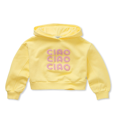 Boxy Hooded Girls Sweatshirt Pastel Yellow Sproet & Sprout