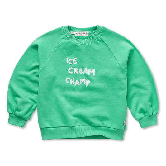 Sweatshirt Ice Cream Champ Jade Green Sproet & Sprout