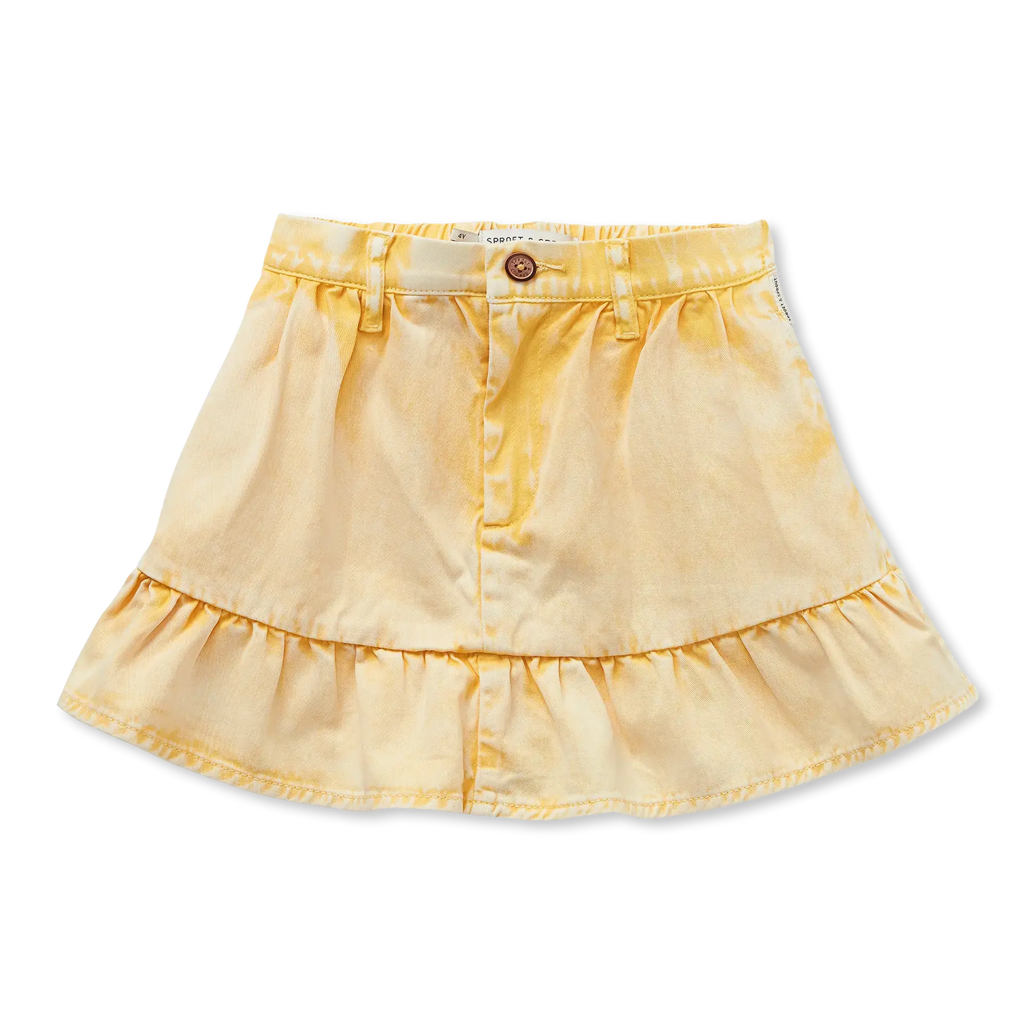 Denim Peplum Skirt Pastel Yellow Sproet & Sprout
