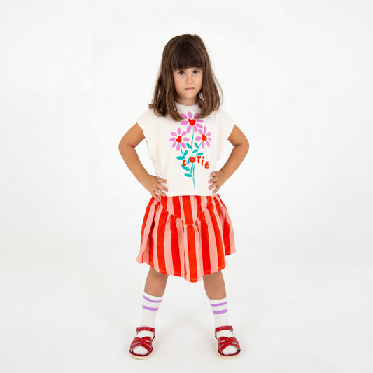 Crop Top Flowers Off White Lötiekids