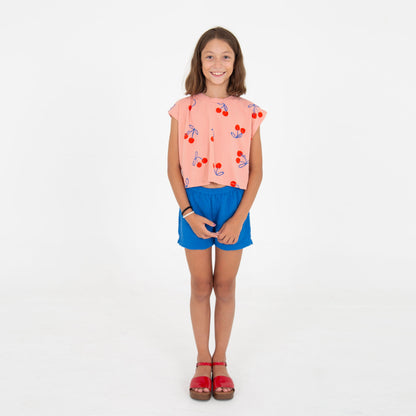 Crop Top Cherries Allover Clay Pink Lötiekids