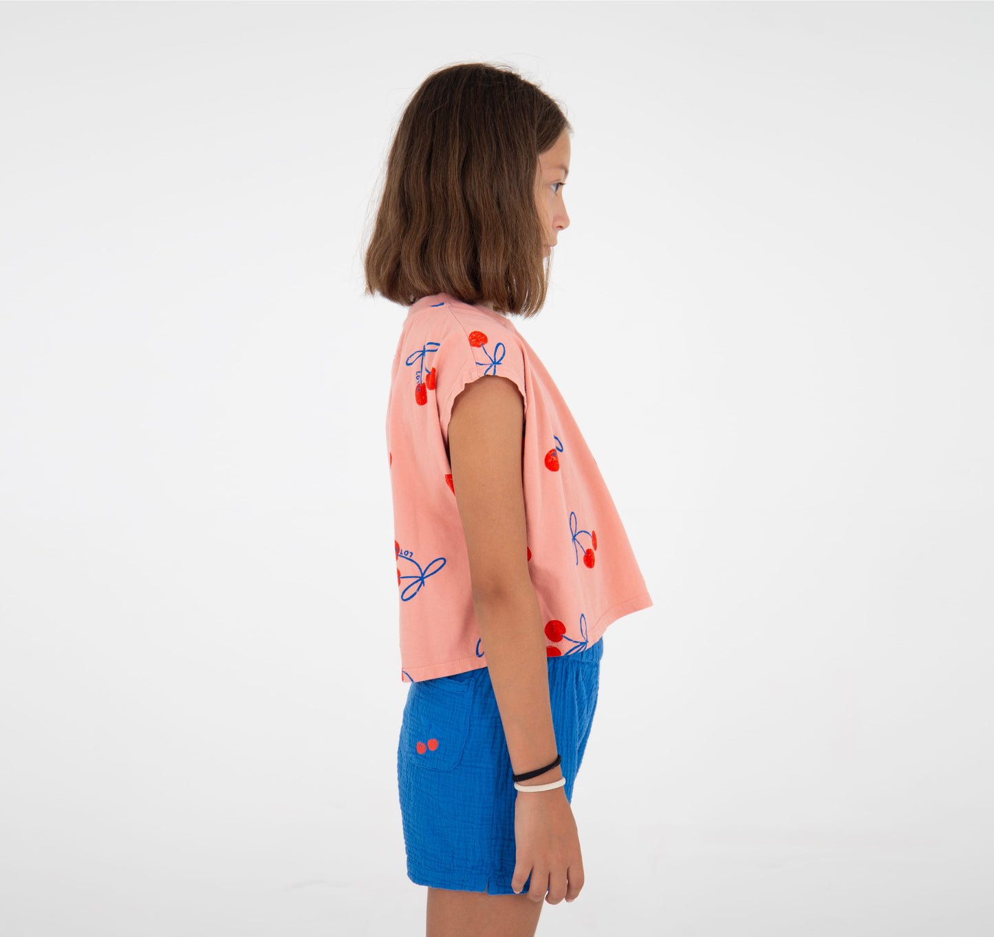 Crop Top Cherries Allover Clay Pink Lötiekids