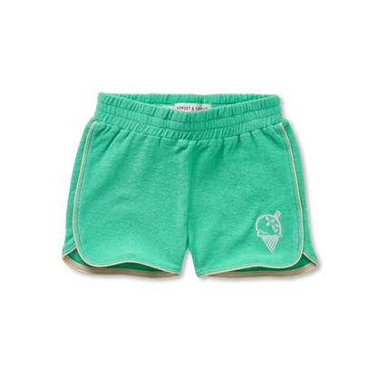 Terry Sport Shorts Jade Green Sproet & Sprout