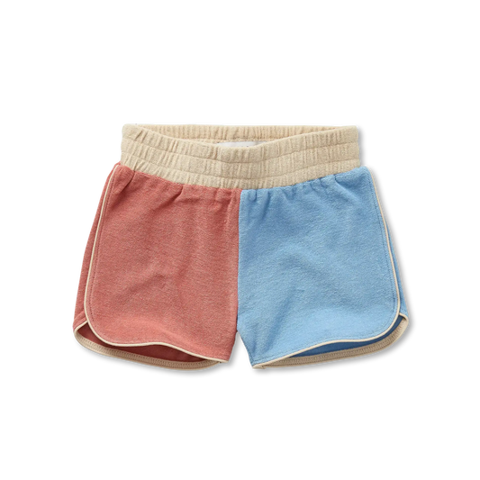 Terry Sport Shorts Colourblock Rose Dawn Sproet & Sprout