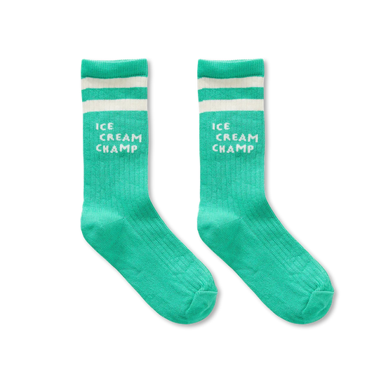 Socks Ice Cream Champ Jade Green Sproet & Sprout
