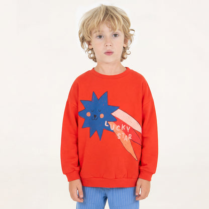 Sweatshirt Big Lucky Star Coral Red Lötiekids