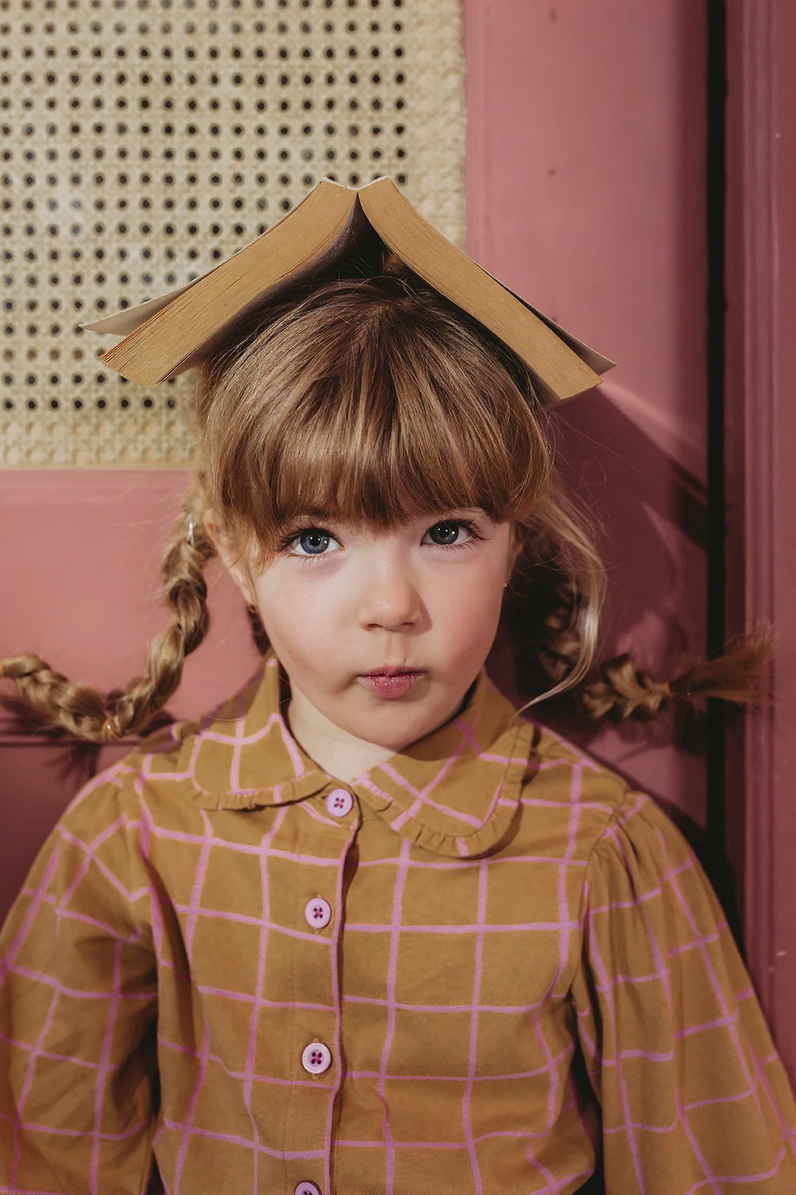 Check Blouse Girls Light Mustard Sproet&Sprout