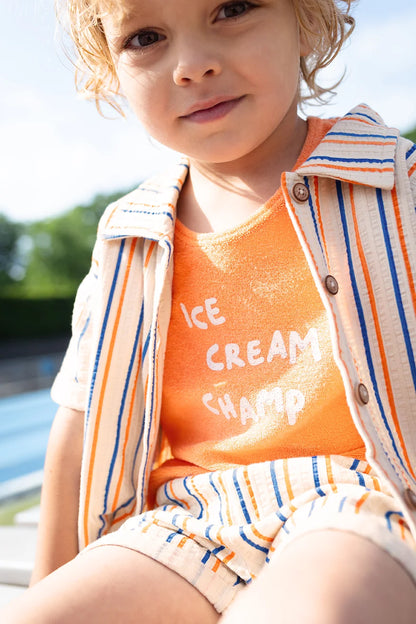 Loose Shirt Small Stripes Sesame Sproet & Sprout