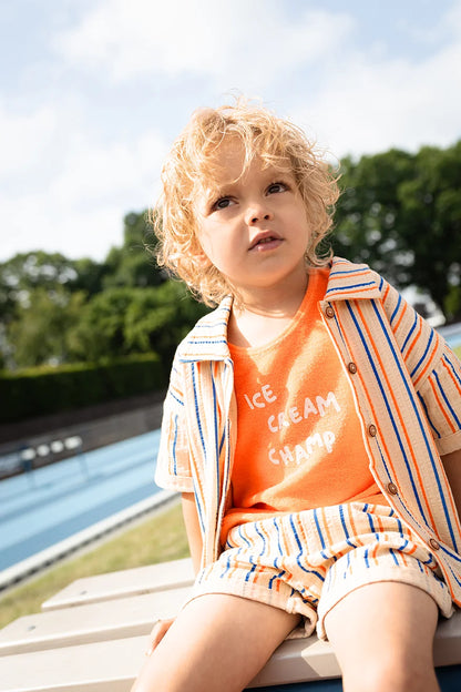 Loose Shirt Small Stripes Sesame Sproet & Sprout
