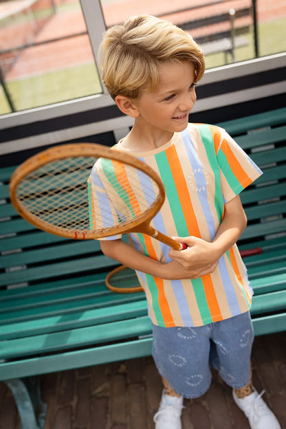 T-Shirt Vertical Stripes Sand Sproet & Sprout