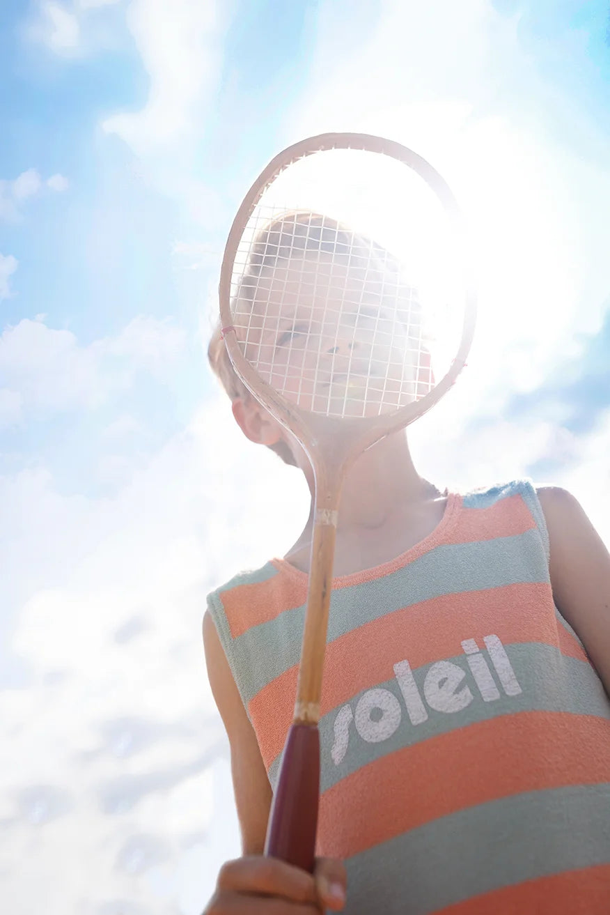 Tanktop Boys Stripes Soleil Silt Green Sproet & Sprout