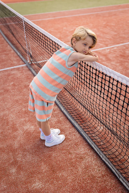 Tanktop Boys Stripes Soleil Silt Green Sproet & Sprout