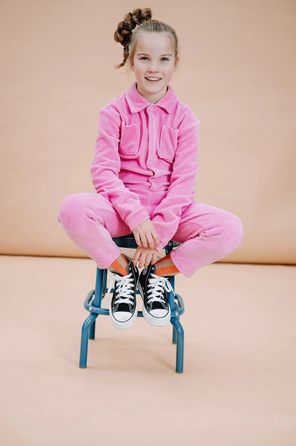 Velvet Jumpsuit Purple Pink Sproet&Sprout