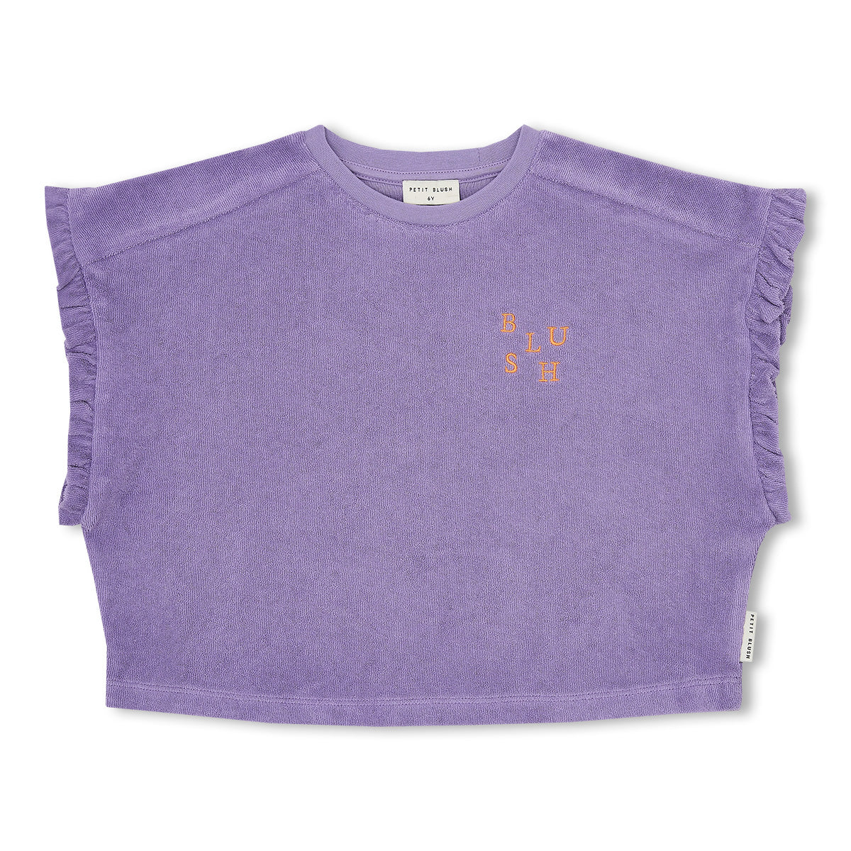 Towel Ruffle Top Chalk Violet Petit Blush
