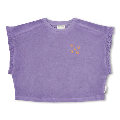 Towel Ruffle Top Chalk Violet Petit Blush
