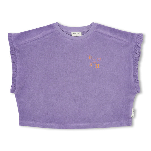 Towel Ruffle Top Chalk Violet Petit Blush