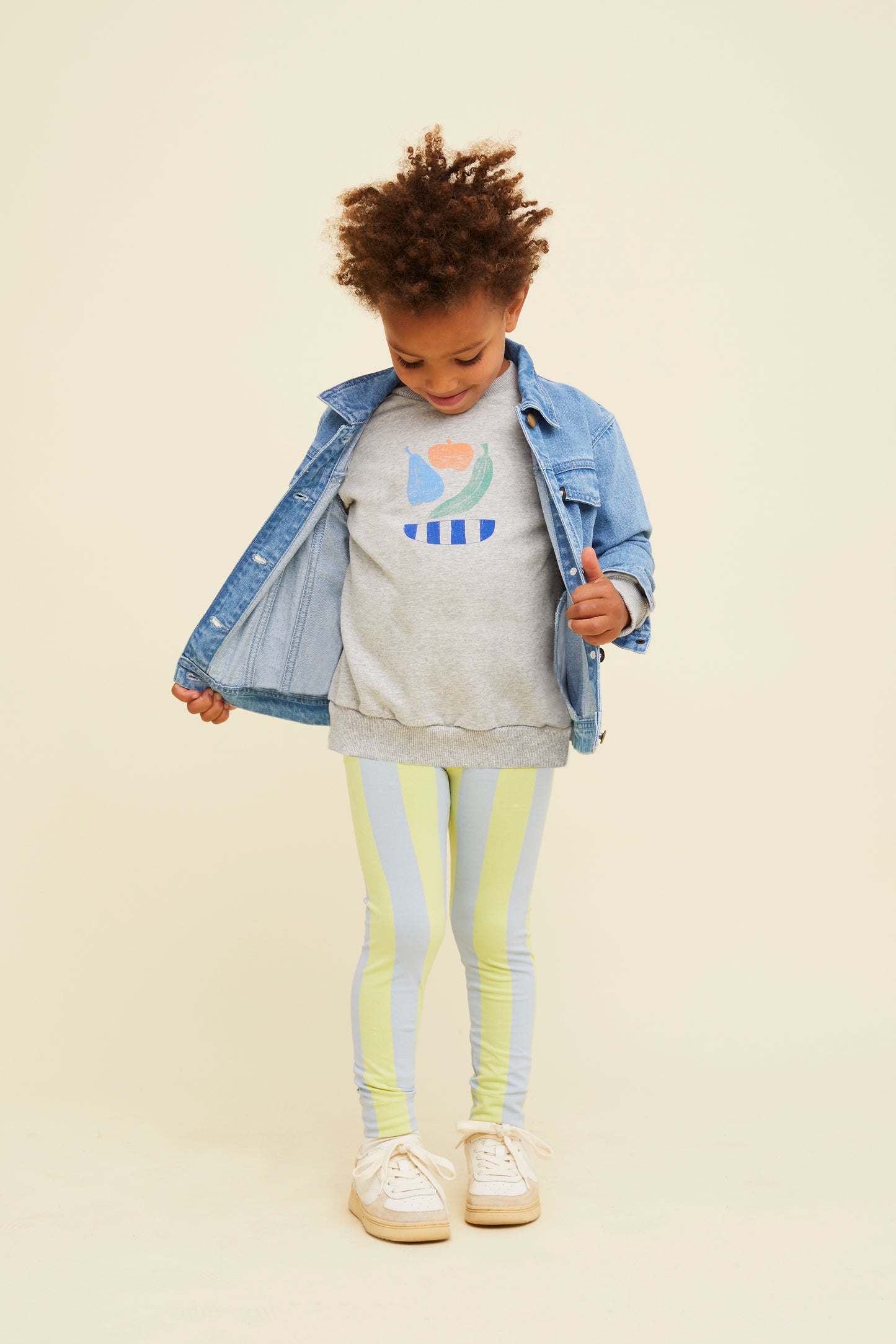 Raglan Sweatshirt Fruit Grey Melee Sproet & Sprout