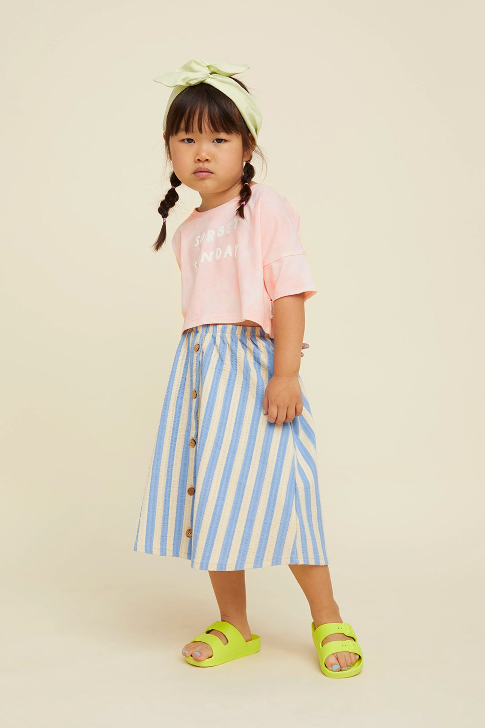 Midi Skirt Stripes Sesame Sproet & Sprout